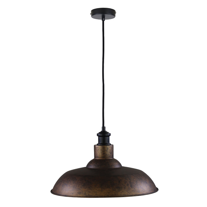 SLATER PENDANT RUST Rust-finish Industrial Vintage Pendant