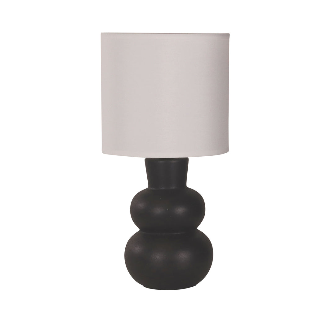HOLLA BLACK Black Ceramic Table Lamp