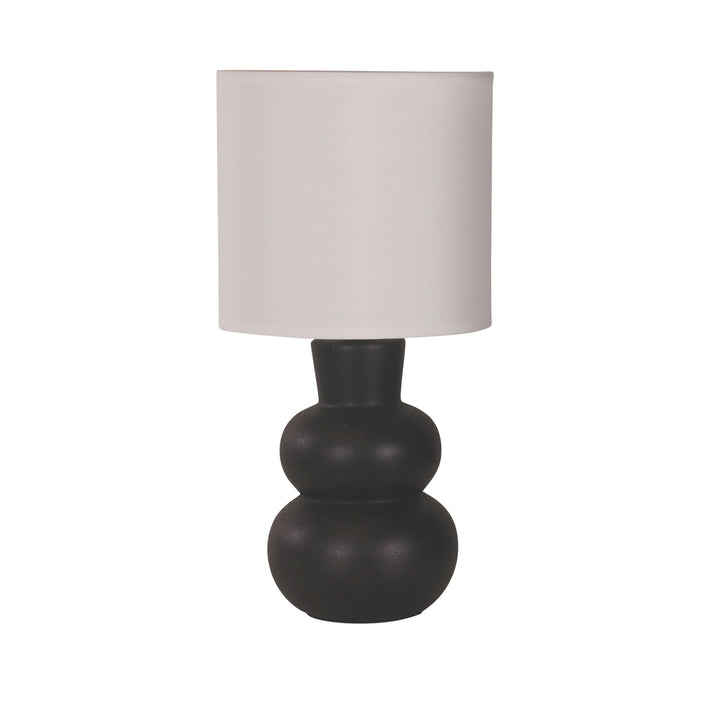HOLLA BLACK Black Ceramic Table Lamp