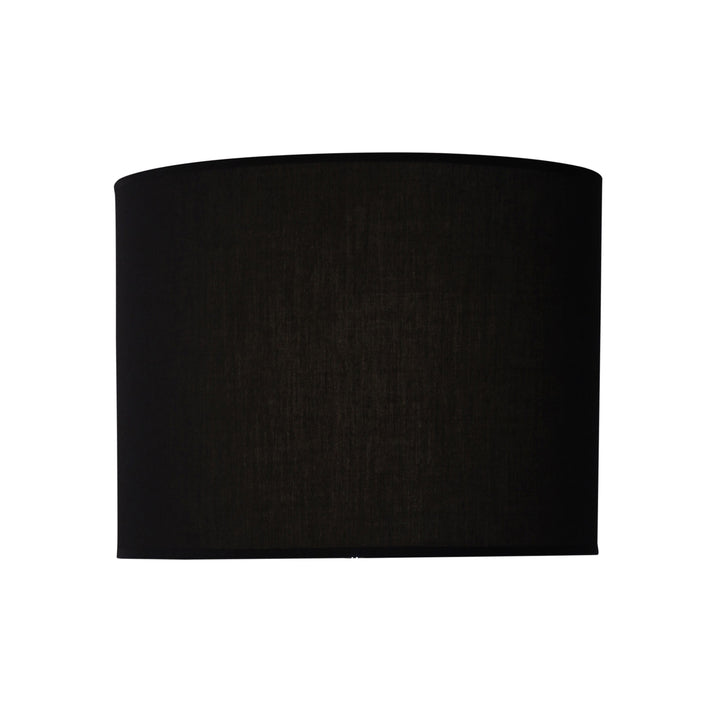 40CM DRUM SHADE BLACK Medium-Large Poly Cotton Shade