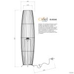 Rattan Cane Floor Lamp 1000mm in Natural