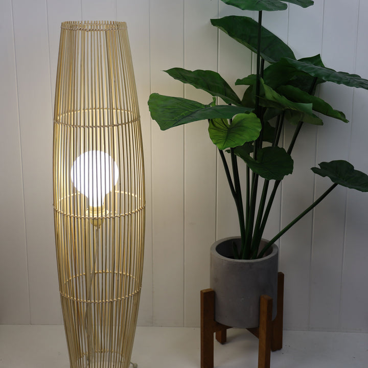 Rattan Cane Floor Lamp 1000mm in Natural