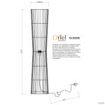 Handwoven Rattan Cane Floor Lamp 1100mm in Natural