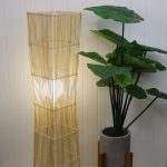 Handwoven Rattan Cane Floor Lamp 1100mm in Natural
