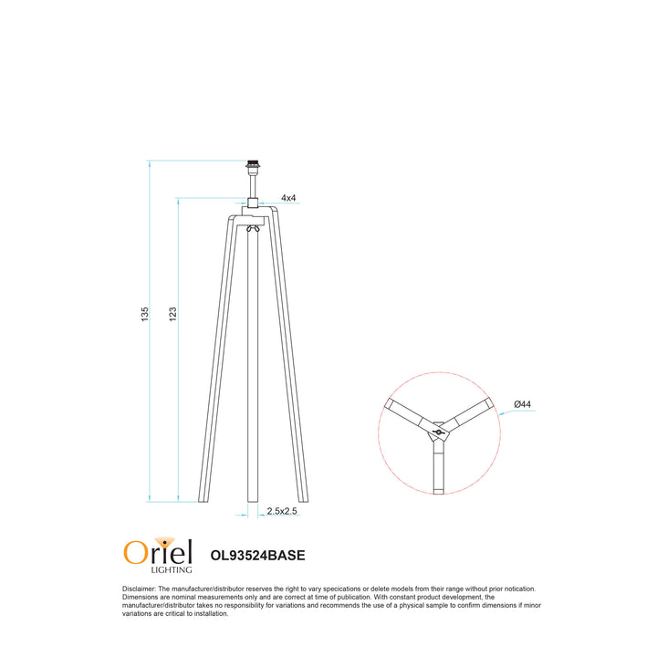 Lund Timber Floor Lamp Base Only – premium home and bathroom accessory from Pilbara Bathroom Warehouse