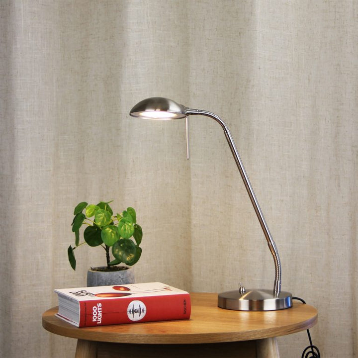Timo LED Desk Lamp Brushed Chrome – premium home and bathroom accessory from Pilbara Bathroom Warehouse