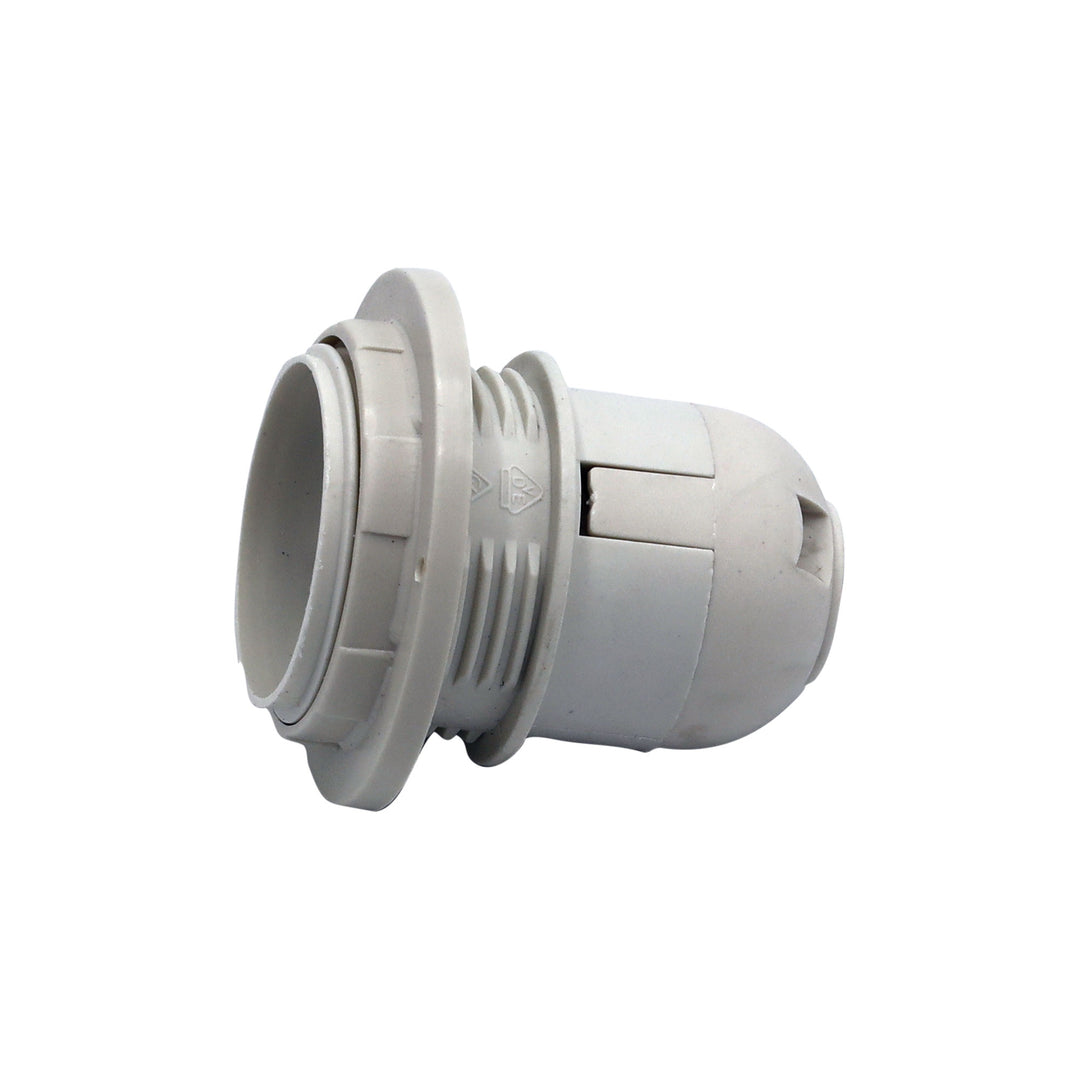 LAMPHOLDER E27 White 10mm thread ES lampholder