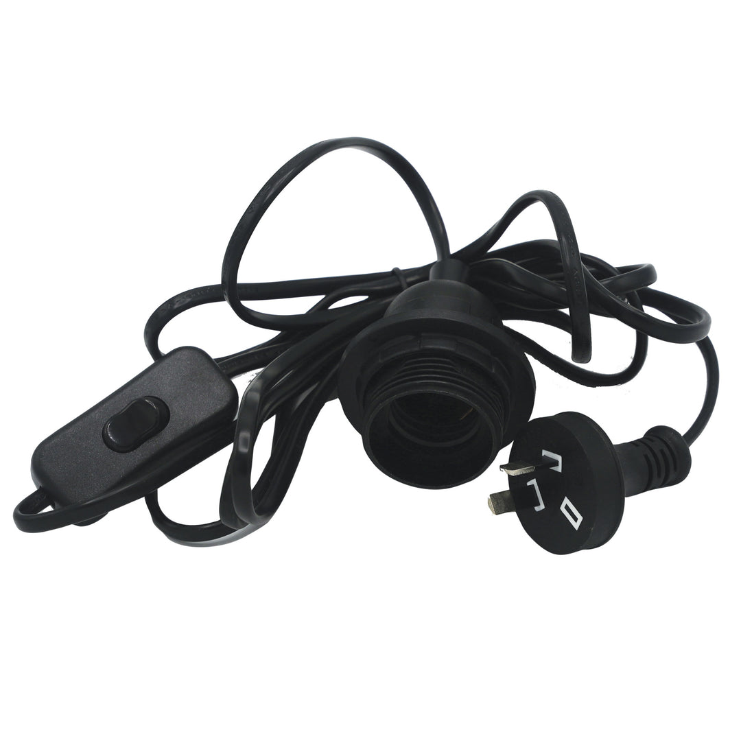 Flex Plug Lampholder Set Black – premium home and bathroom accessory from Pilbara Bathroom Warehouse