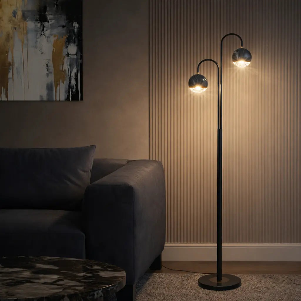 Oneta Floor Lamp 2Lt Black or White