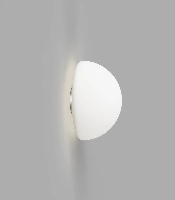 ORB Dome Mini Glass Shade – Acid Washed White, 140mm