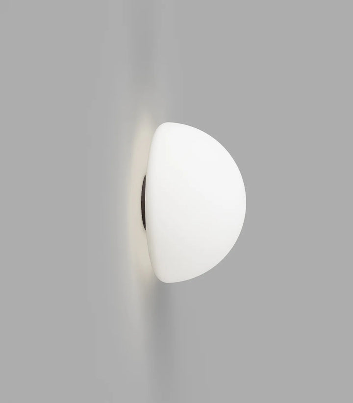 ORB Dome Mini Glass Shade – Acid Washed White, 140mm