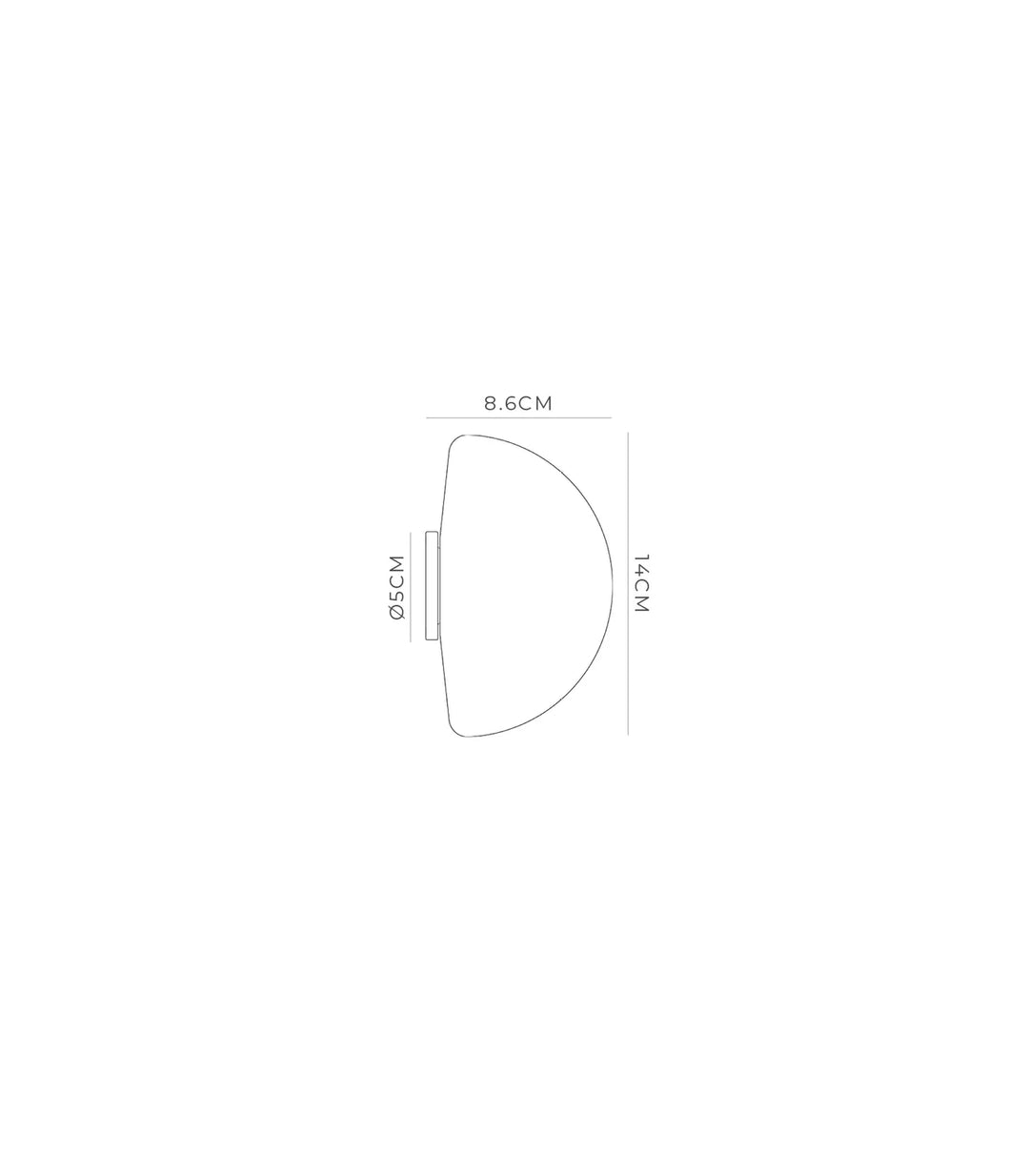 ORB Dome Mini Glass Shade – Acid Washed White, 140mm