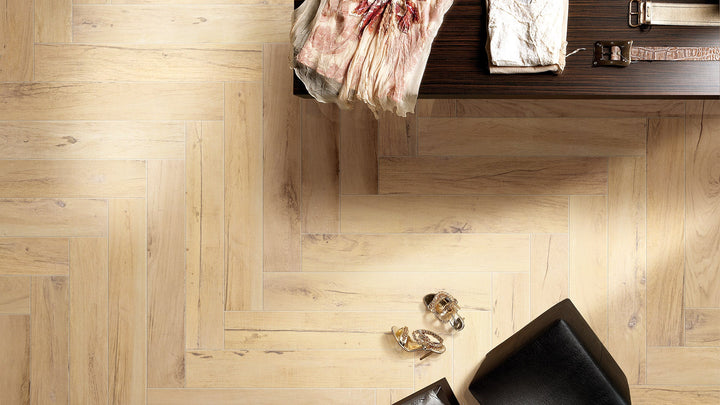Oak Avorio Matt 1200x200mm Porcelain Tile | Large Format Wood-Look Floor and Wall Tile