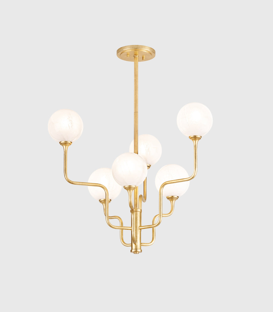 Onyx Lighting Collection – Elegant Opal Glass and Gold Leaf Fixtures