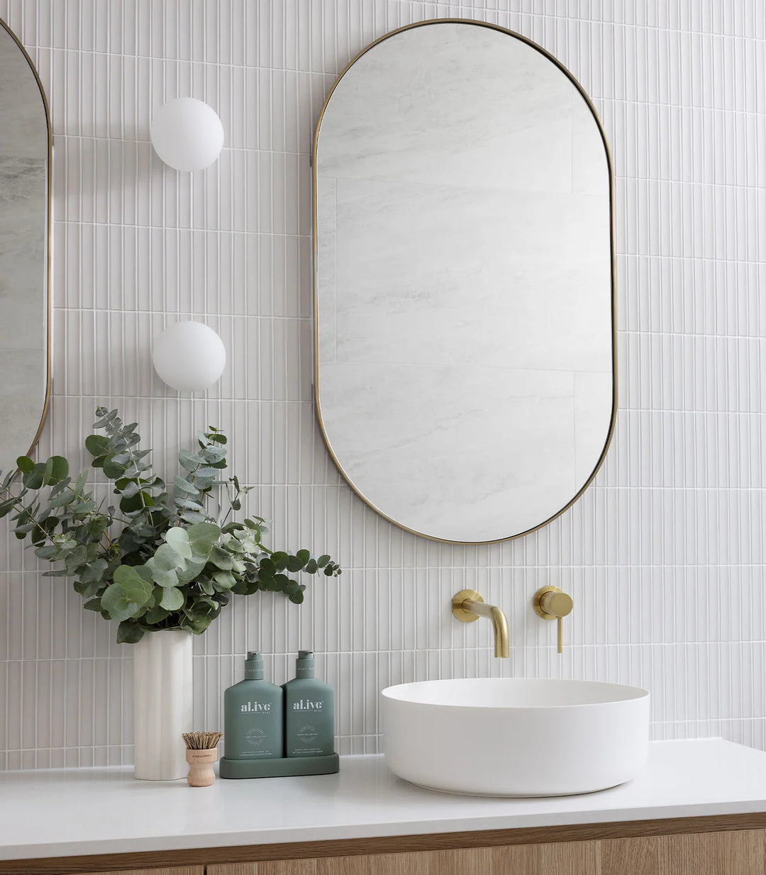Orb Mirror Wall Light Medium – Structure Only, Shade Sold Separately