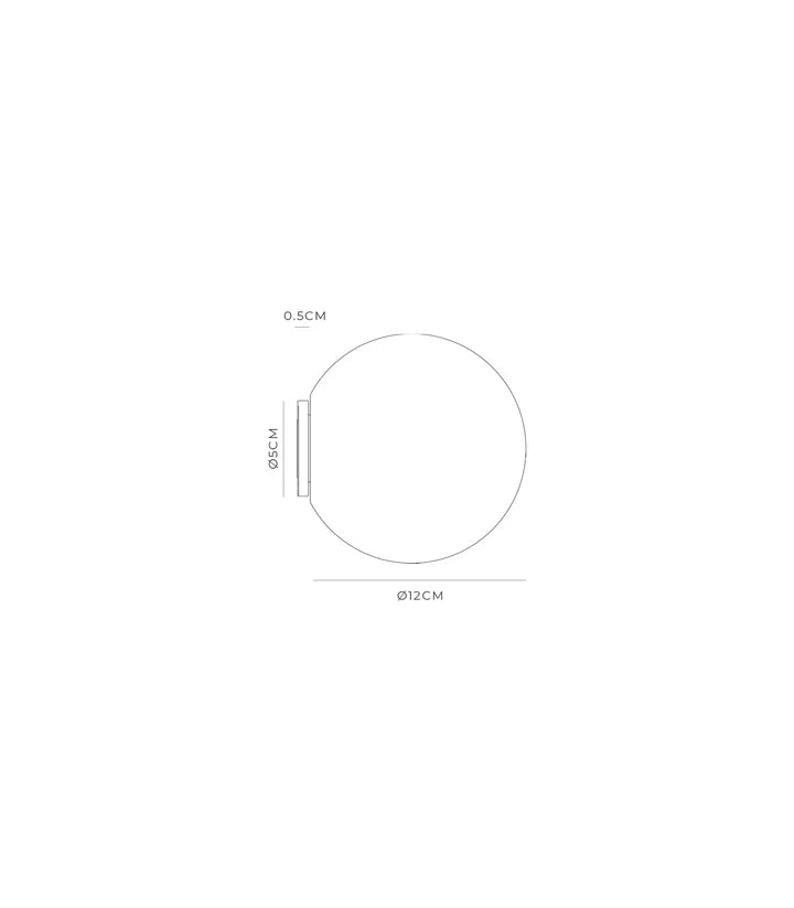 Orb Mirror Wall Light Medium – Structure Only, Shade Sold Separately