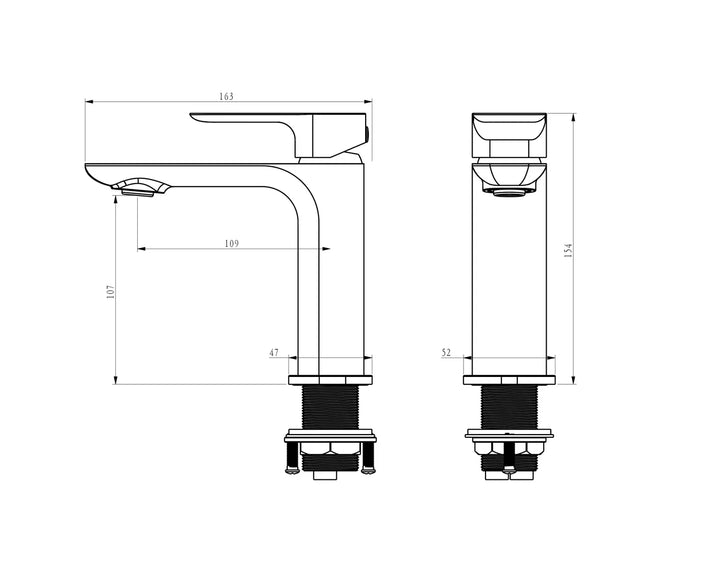Oskar Basin Mixer Brushed Gold | Premium Bathroom Mixer Tap