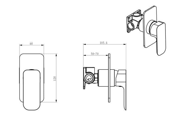 Oskar Shower Mixer – Chrome | Modern & Durable