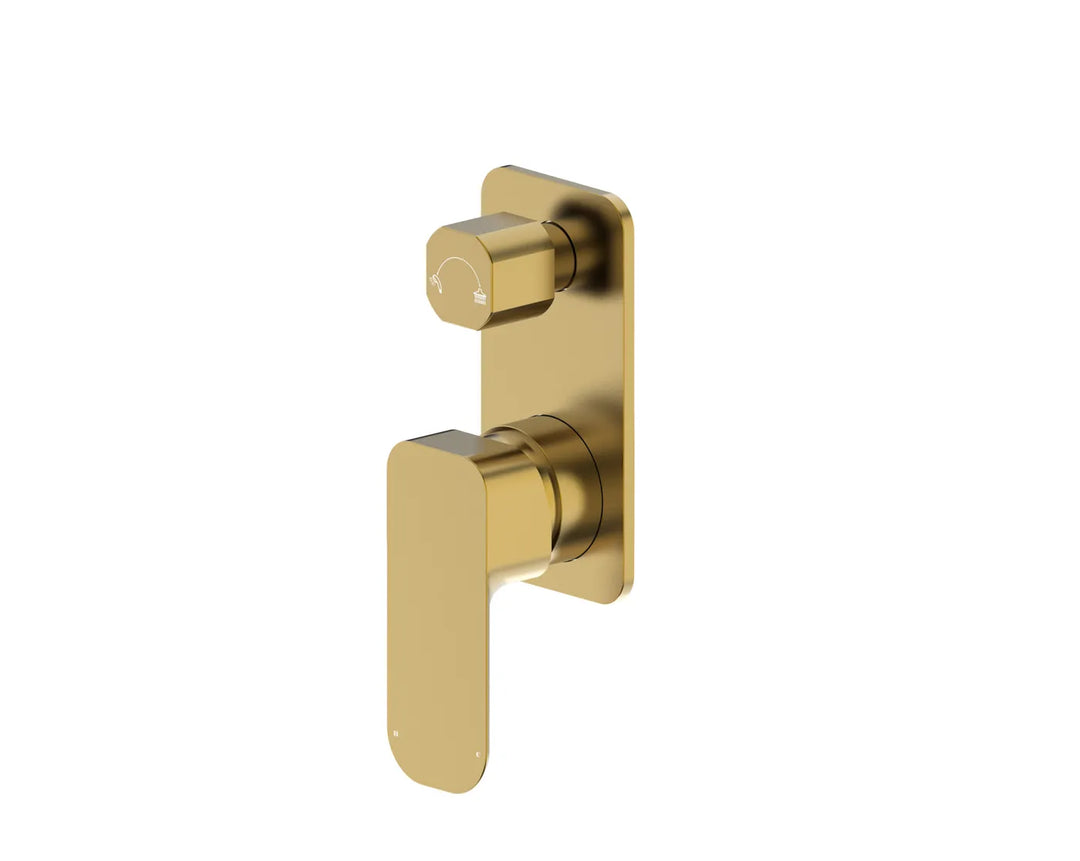 Oskar Shower Mixer with Diverter – Brushed Gold | Elegant & Durable