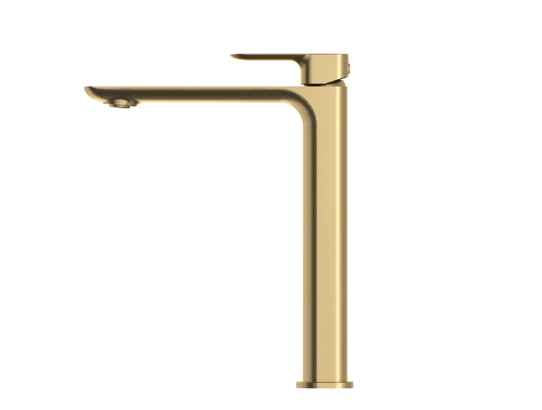 Oskar Tall Basin Mixer Brushed Gold | Stylish & Efficient