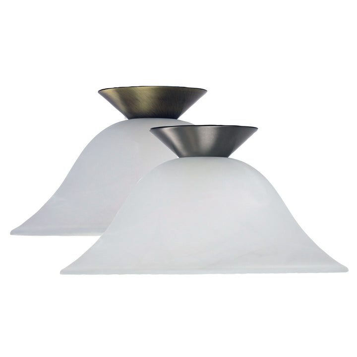 PANA DIY 30cm Alabaster Glass Light Fitting