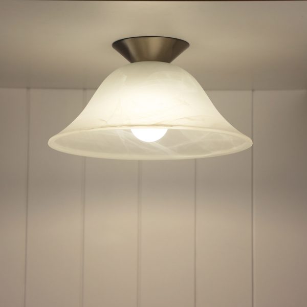 PANA DIY 30cm Alabaster Glass Light Fitting