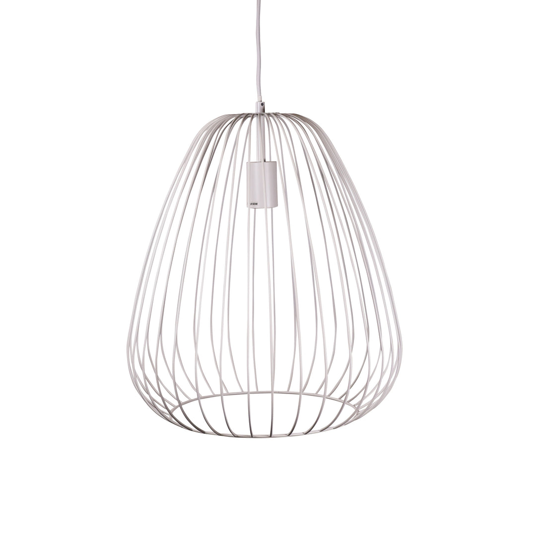 PERA.38 White Metal Wire Pendant
