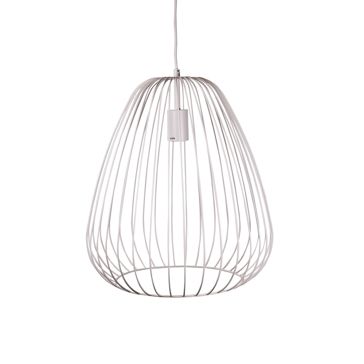 PERA.38 White Metal Wire Pendant