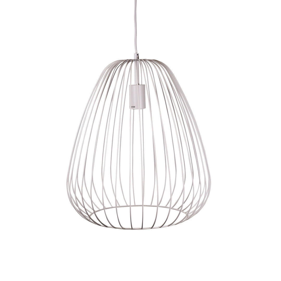 PERA.38 White Metal Wire Pendant