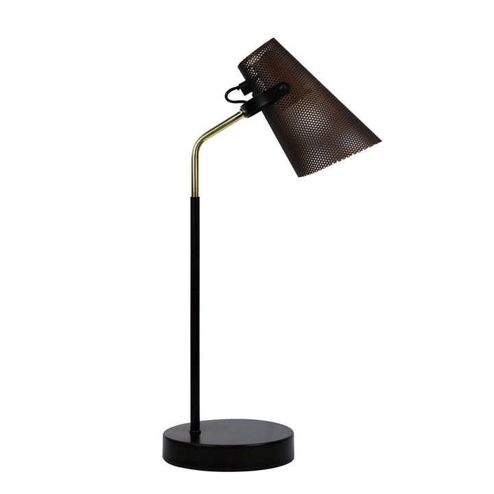 PERFO Desk Lamp - Black & Brass