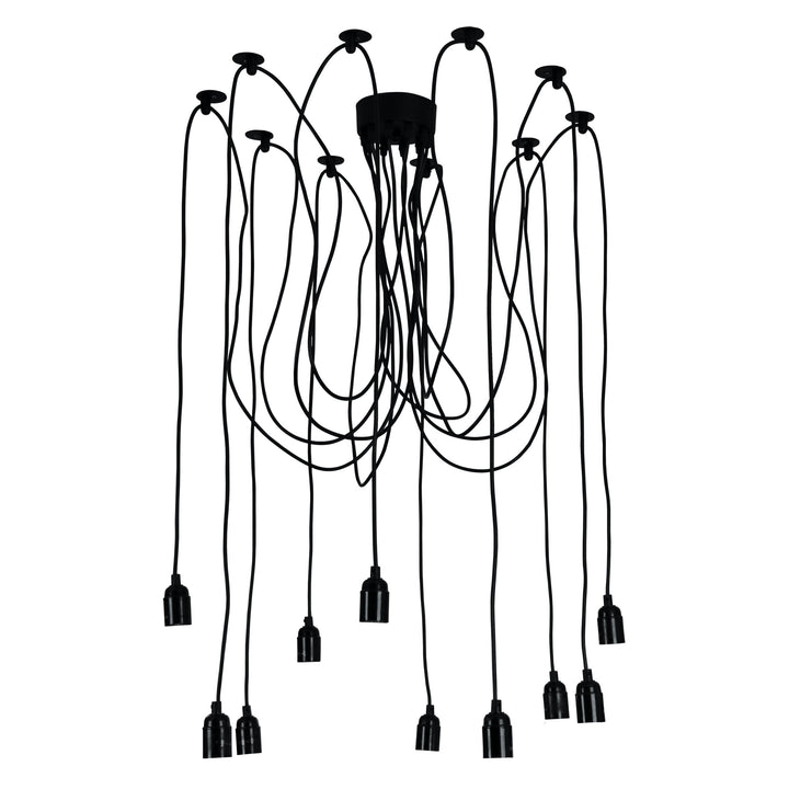 PHILLY 10 LIGHT Black Retro Industrial Multi Suspension