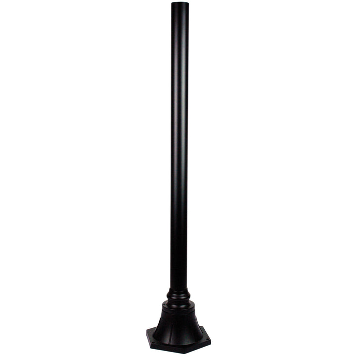 PLUMB POST 1.8M Black Aluminium Post with Flange