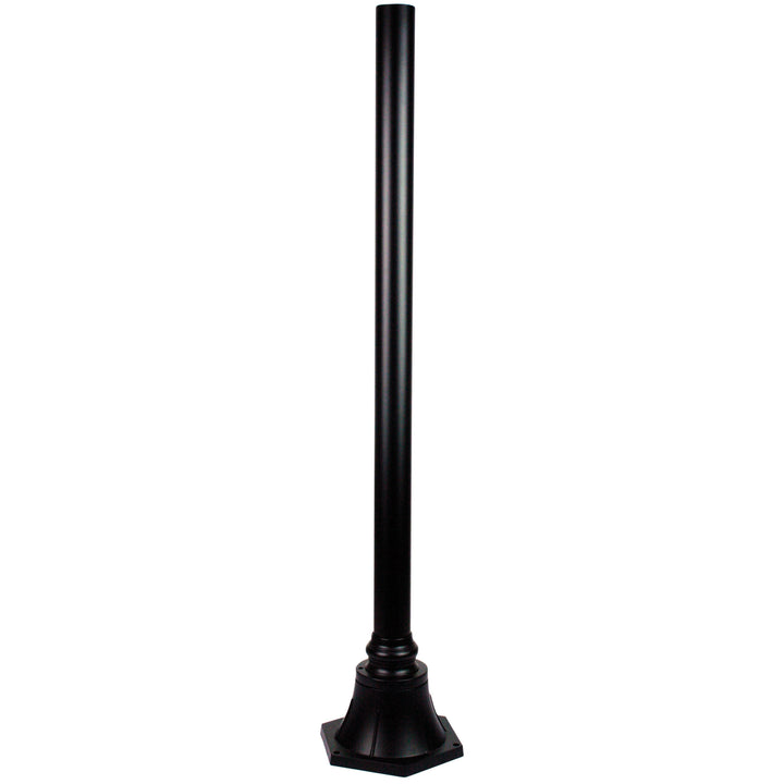PLUMB POST 1M Black Aluminium Post with Flange