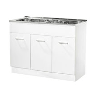 PVC Double Bowl Laundry Unit