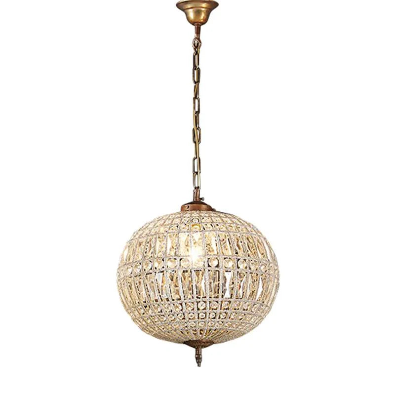 Palermo Chandelier Available in Different Sizes 1x40w E27 in Antique Brass