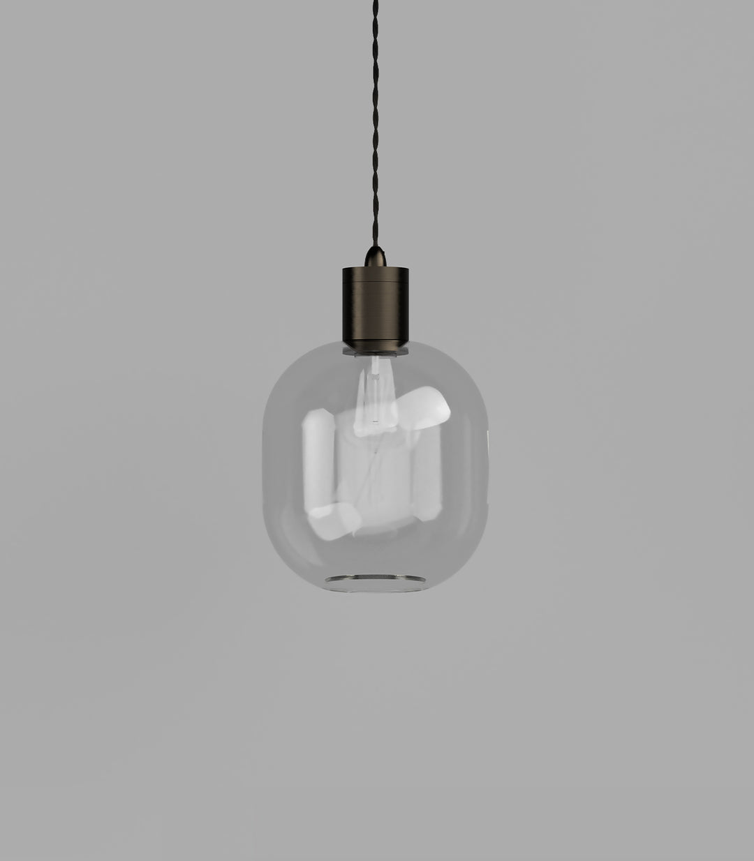 Parlour Curve Clear Glass Shade – Stylish Design, Glass Shade Only