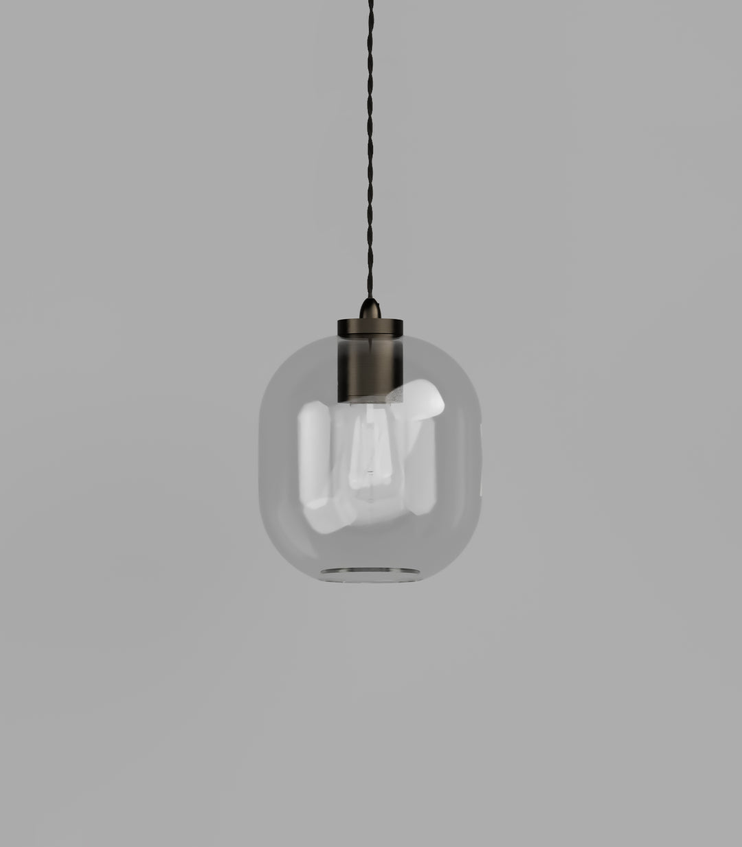 Parlour Curve Clear Glass Shade – Stylish Design, Glass Shade Only