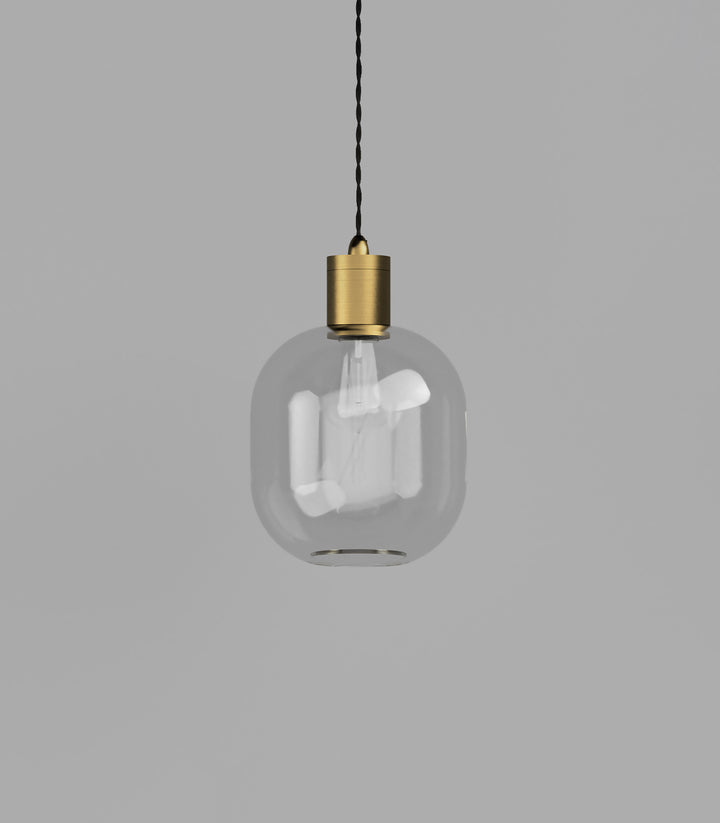 Parlour Curve Clear Glass Shade – Stylish Design, Glass Shade Only