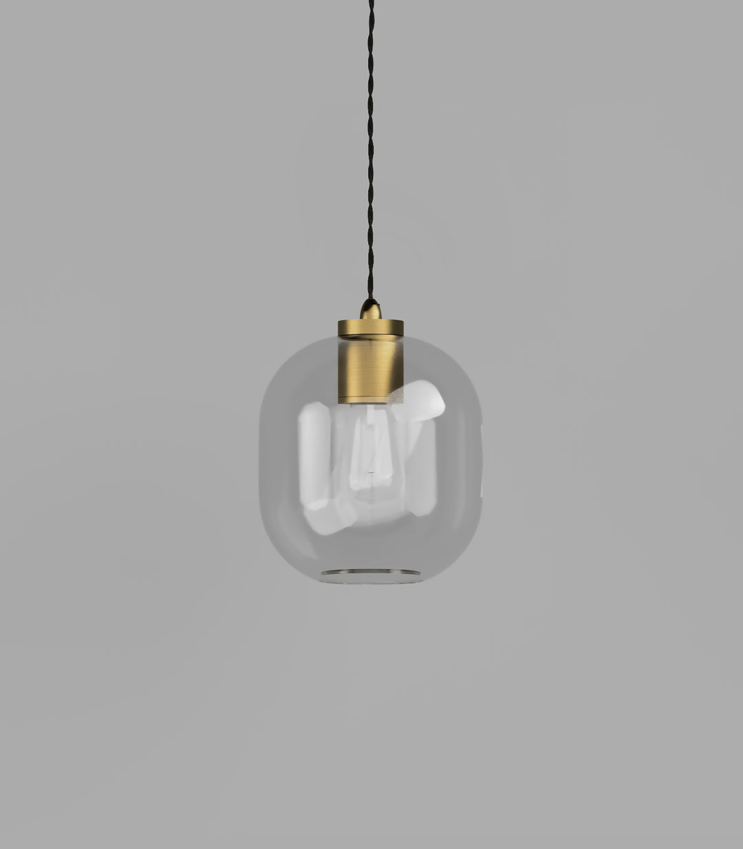 Parlour Curve Clear Glass Shade – Stylish Design, Glass Shade Only