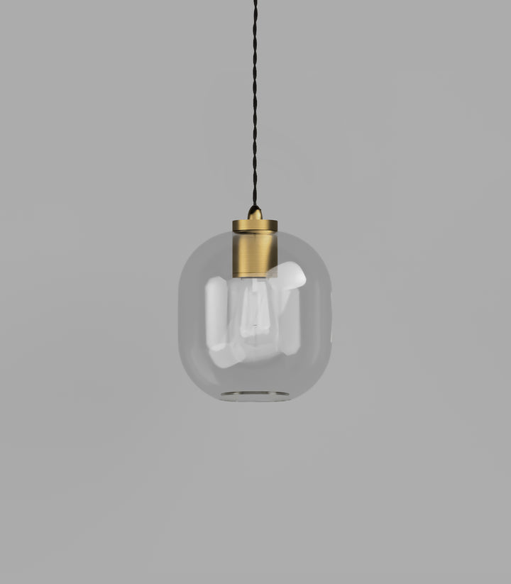 Parlour Curve Clear Glass Shade – Stylish Design, Glass Shade Only