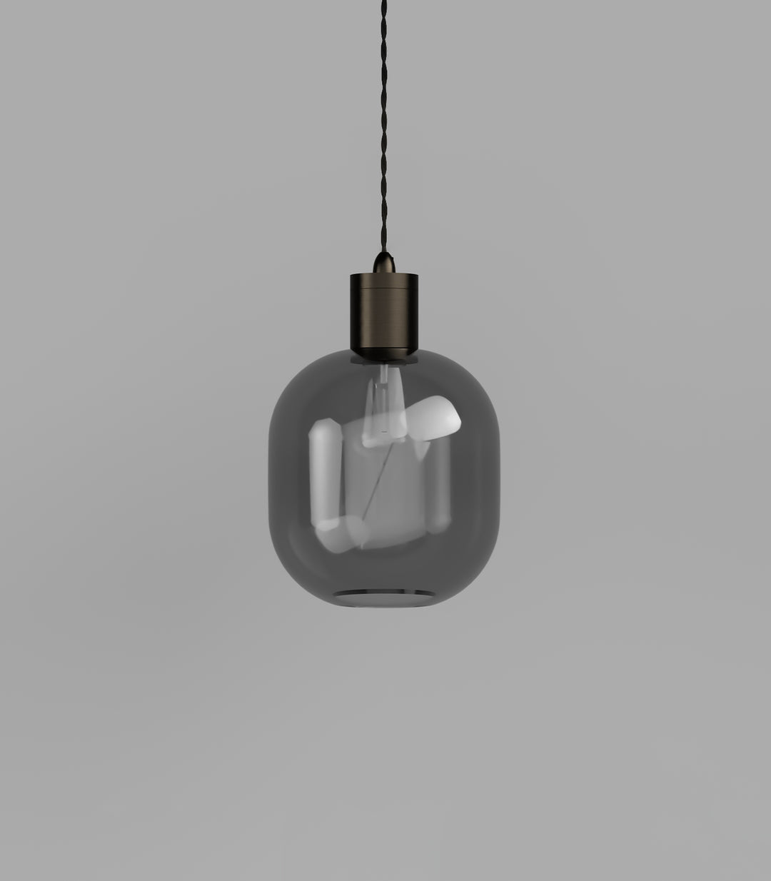Parlour Curve Smoked Glass Shade – Elegant Design, Glass Shade Only
