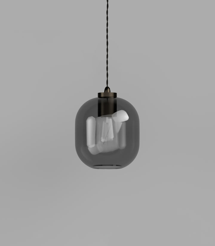 Parlour Curve Smoked Glass Shade – Elegant Design, Glass Shade Only