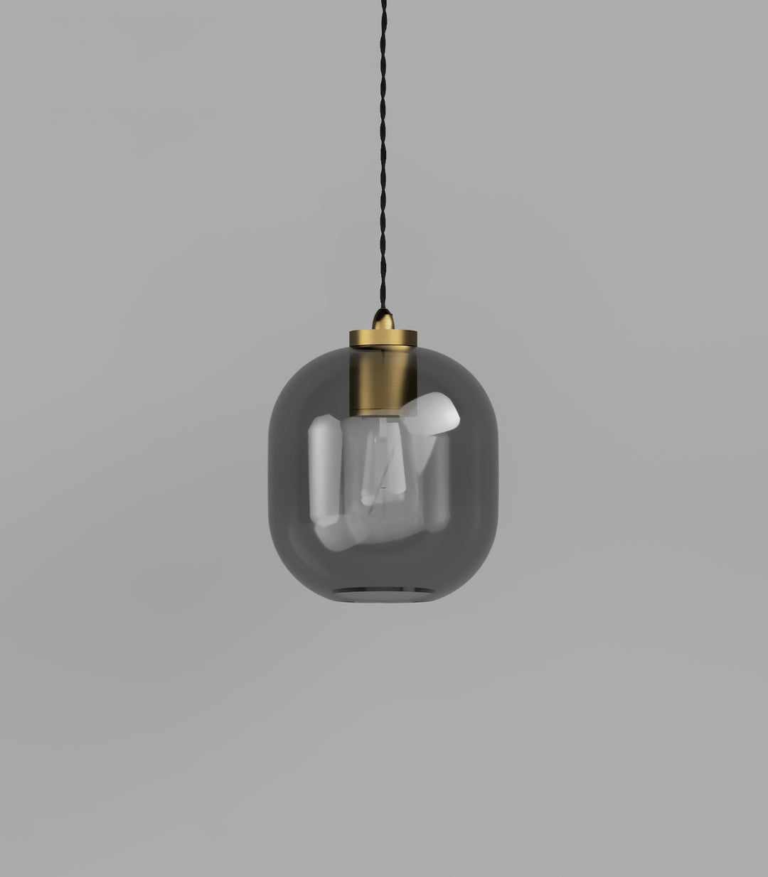 Parlour Curve Smoked Glass Shade – Elegant Design, Glass Shade Only