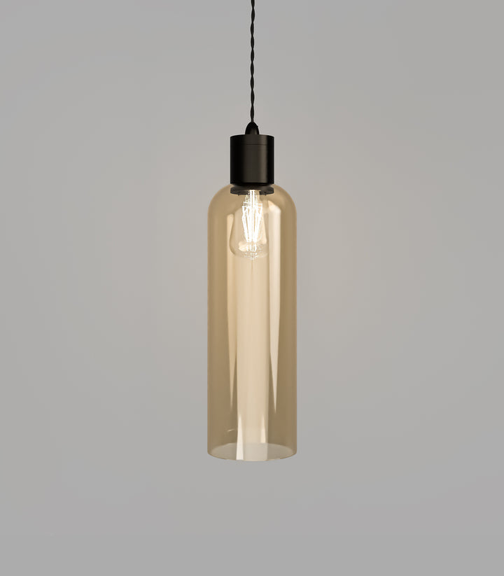 Parlour Elong Amber Glass Shade – Stylish Design, Glass Shade Only