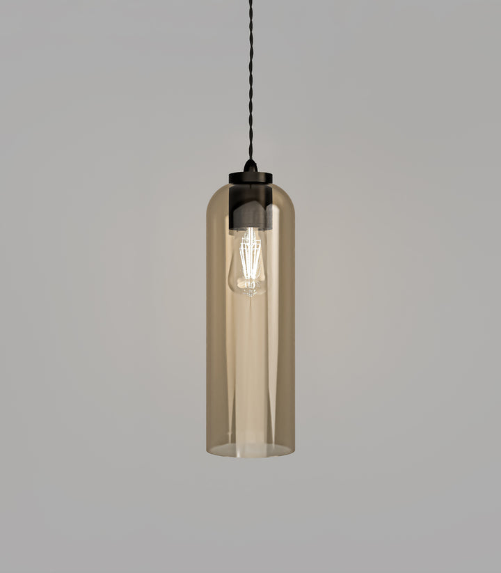 Parlour Elong Amber Glass Shade – Stylish Design, Glass Shade Only