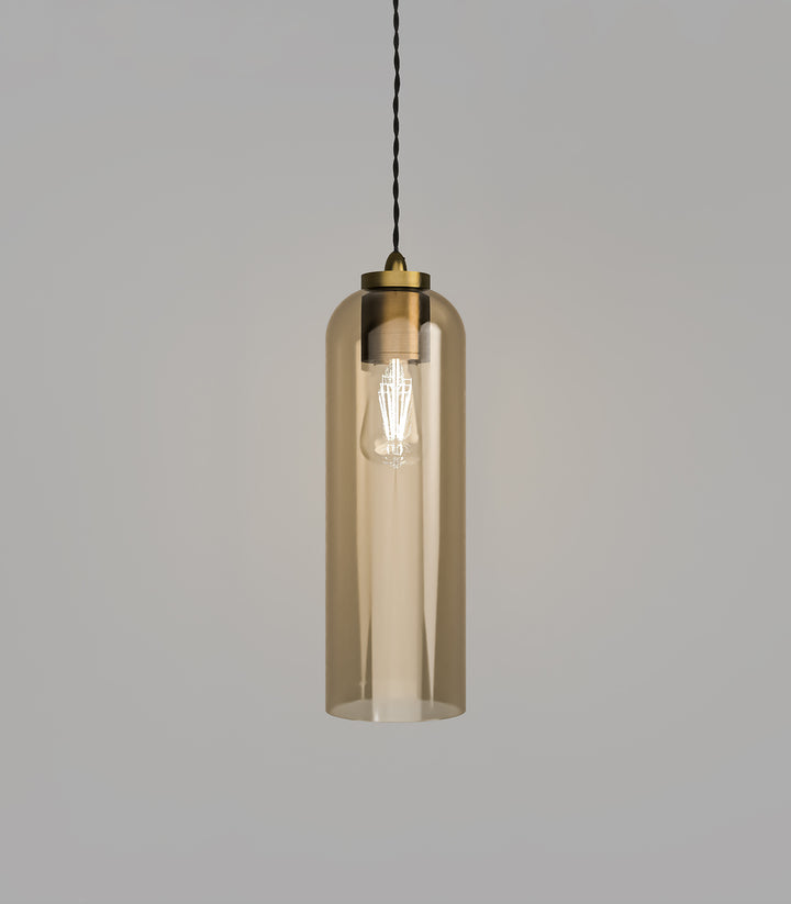 Parlour Elong Amber Glass Shade – Stylish Design, Glass Shade Only