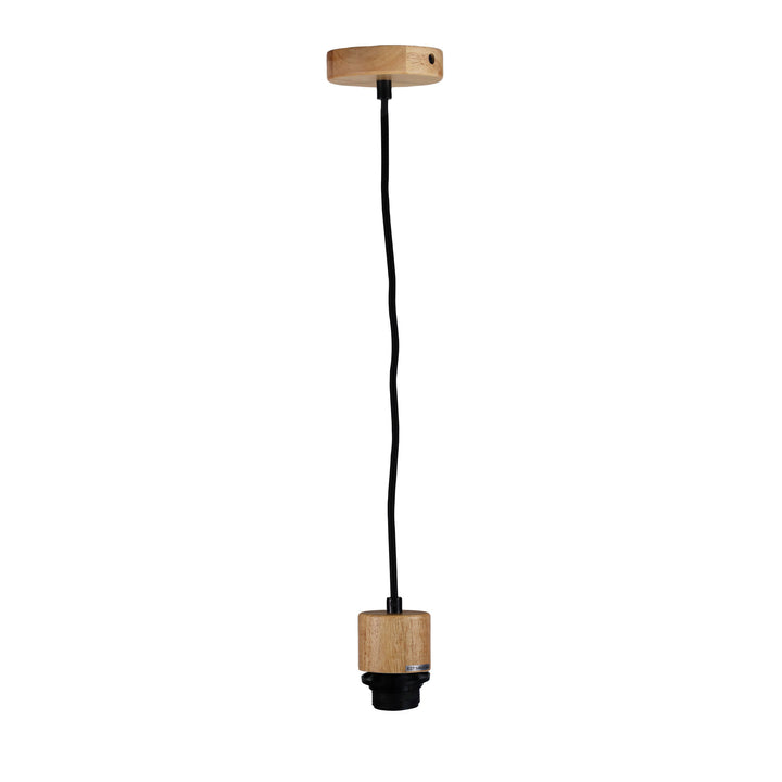 Parti Wood Black 180cm E27 Suspension Kit