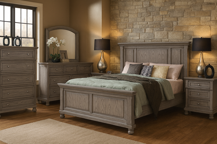 Pasadena King Bed - Grey Sonoma
