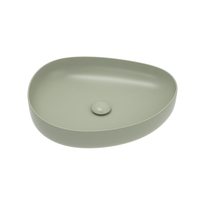 Pebble Medium Above Counter Basin, Matte Olive – Pilbara Bathroom Warehouse Perth and regional Western Australia