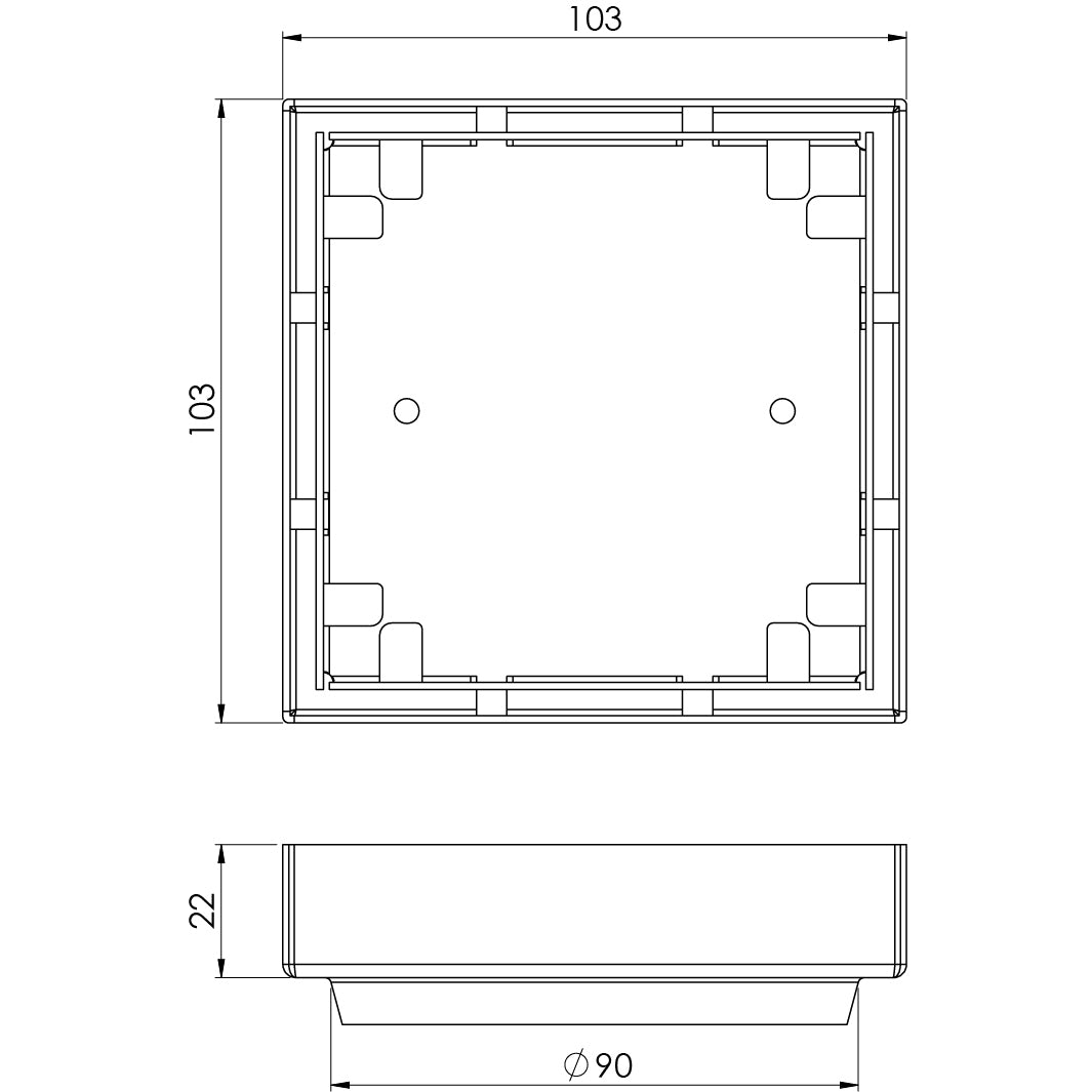 Phoenix Point Drain TI 130mm Outlet 90mm